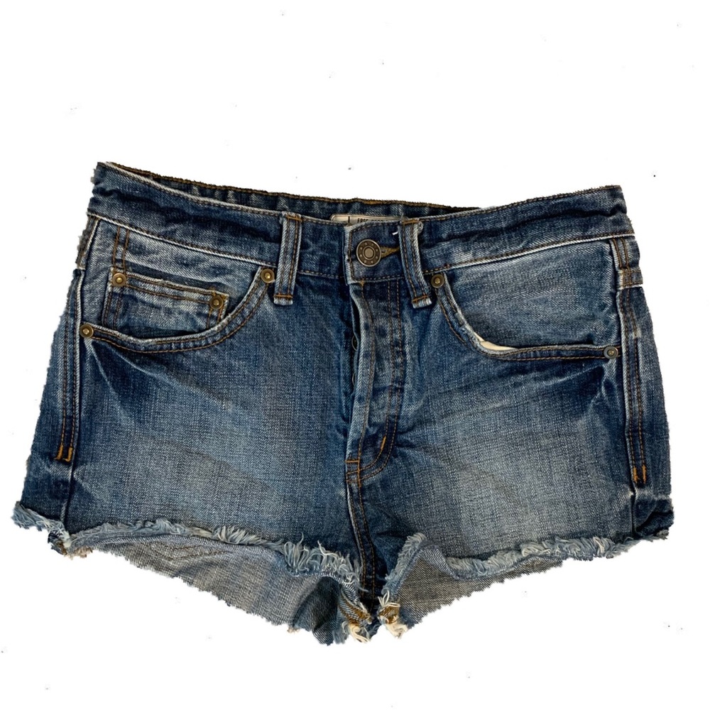 Free people high rise denim shorts
